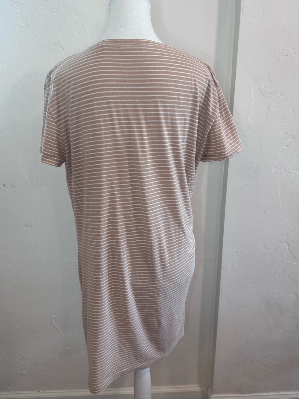 Vince 100% Cotton Lined Side-Tie Dress Striped Casual Minimalist Size Medium - Picture 3 of 6